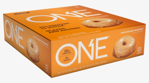 One Bars Maple Glazed Doughnut Protein Bar - One Protein Bar Chocolate Chip Cookie Dough, HD Png Download, Transparent PNG