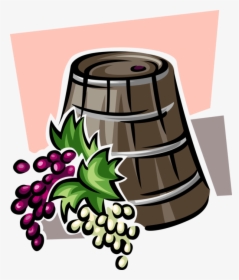 Vector Illustration Of Winery Wine Barrel Cask Or Tun - Ciencia De Los Alimentos Puntos, HD Png Download, Transparent PNG