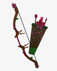 Cherry Blossom Bow And Quiver - Arrow, HD Png Download, Transparent PNG