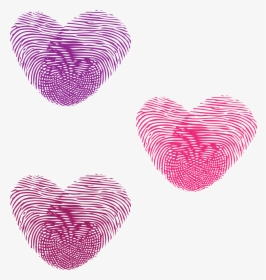 Transparent Blue Hearts Png - Thumbprint Hearts, Png Download, Transparent PNG