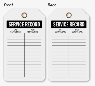Service Record Plastic Tags, Vinyl Inspection Tag - Ink, HD Png Download, Transparent PNG