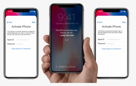 Unlock Icloud For Iphone / Ipad - Iphone X Activation Lock, HD Png Download, Transparent PNG