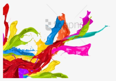 Free Png Paint Splatter Left Corner Footer Png Image - Colourful Paint Splash Png, Transparent Png, Transparent PNG