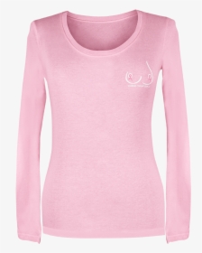 9 Pink Long Sleeve Front - Pink Long Sleeve Shirt For Girls, HD Png Download, Transparent PNG