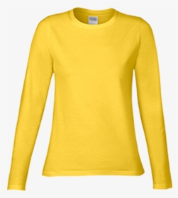Yellow Colour T Shirt Long Sleeve, HD Png Download, Transparent PNG