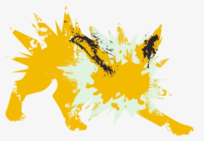 Yellow Paint Splatter Png - Yellow Paint Splashes Transparent Background, Png Download, Transparent PNG