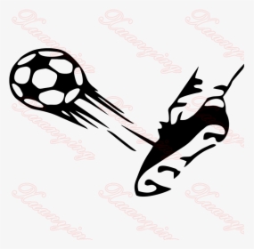 Transparent Soccerball Clipart - Foot Kicking A Soccer Ball, HD Png Download, Transparent PNG
