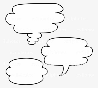Speech Bubble Drawing Vector And Stock Photo - Line Art, HD Png Download, Transparent PNG