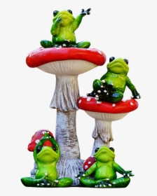 Frogs, Funny, Mushrooms, Sit, Group, Cute, Isolated - Toad, HD Png Download, Transparent PNG