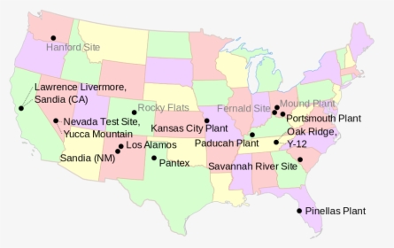 Usa Nuclear Sites - Nuclear Targets In The Usa, HD Png Download, Transparent PNG