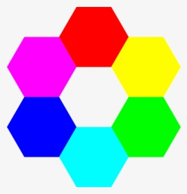 Rainbow Hexagons Svg Clip Arts - Clip Art Colorful Hexagons, HD Png Download, Transparent PNG
