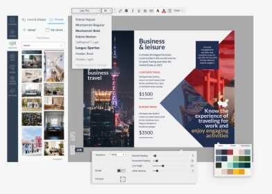 Brochure Maker Customization Options Visme - Icons Used In Brochures, HD Png Download, Transparent PNG
