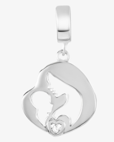 Silver Mother And Child Charm For Use With Dbw Interchangeable - Locket, HD Png Download, Transparent PNG