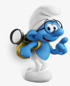Brainy Smurf On A Hike - Smurfs The Lost Village Brainy, HD Png Download, Transparent PNG