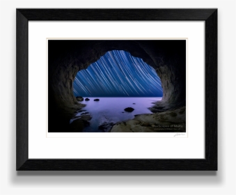 Star Trails In Sea Cave - Star Trail From Cave, HD Png Download, Transparent PNG