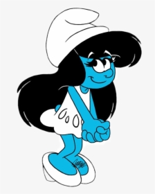 #smurf - Female Smurf With Black Hair, HD Png Download, Transparent PNG