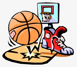 Vector Illustration Of Sport Of Basketball Ball With - Basketball Clip Art, HD Png Download, Transparent PNG