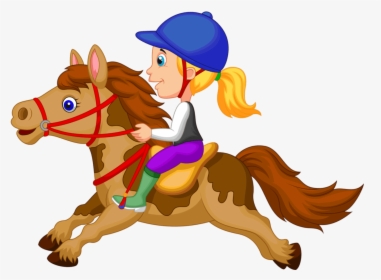 Horse Riding Cartoon, HD Png Download, Transparent PNG