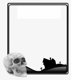 Transparent Halloween Skull Png - Png Halloween Frame, Png Download, Transparent PNG