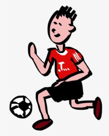 Football, Footballers, Fcb, Kicker, Ball, Cartoon - Football, HD Png Download, Transparent PNG