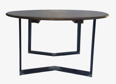 Oak 2 Leaf Dining Table With V Steel Legs Side View - Coffee Table, HD Png Download, Transparent PNG