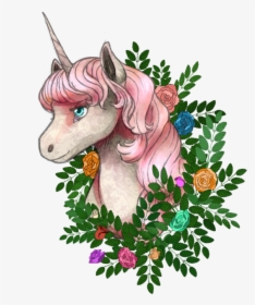 Unicorns Transparent Floral - Illustration, HD Png Download, Transparent PNG