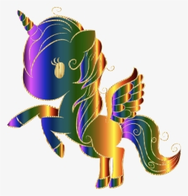 Transparent Gold Unicorn Png - Design Unicorn Siluet, Png Download, Transparent PNG