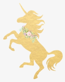 #gold#goldfoil #unicorn #unicornio #corona #unicorncrown - Unicorn Silhouette White, HD Png Download, Transparent PNG