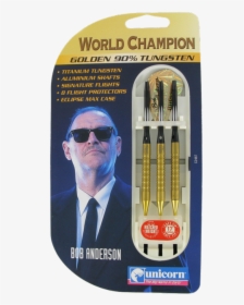 Unicorn Bob Anderson Golden World Champion 2ba Soft - Bob Anderson Darts Gold, HD Png Download, Transparent PNG