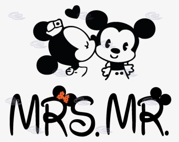 Funny Couples Tee Shirts Picture On Mr Mrs - Mickey Y Minnie Tsum Tsum, HD Png Download, Transparent PNG