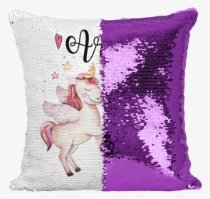 Personalised Unicorn Magic Sequin Cushion Cover, Gold, HD Png Download, Transparent PNG