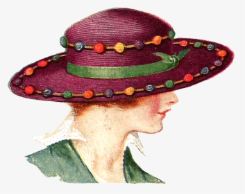 Ladies Fancy Hats Clipart - Png Ladies In Hats, Transparent Png, Transparent PNG