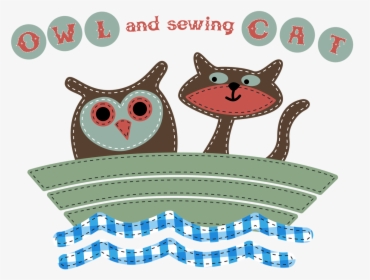 Owl And Sewing Cat, HD Png Download, Transparent PNG