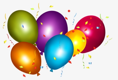 Balloons Transparent Confetti - Transparent Background Colorful Balloons Png, Png Download, Transparent PNG