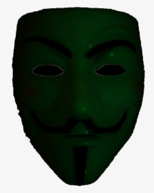 Maschera Di Guy Fawkes Verde - Face Mask, HD Png Download, Transparent PNG