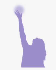 Transparent Reaching Hands Png - Woman Reaching Up Silhouette, Png Download, Transparent PNG