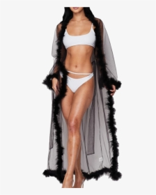 All Wrapped Up In Love Feather Duster Robe - Girl, HD Png Download, Transparent PNG