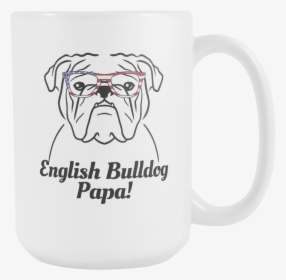 English Bulldog Papa Coffee Mug - Mug, HD Png Download, Transparent PNG