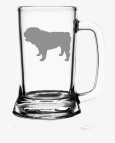 English Bulldog Dog 16oz - Happy Birthday Beer Glass, HD Png Download, Transparent PNG