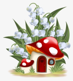 Lily Of The Valley Clipart Forget Me Not - Mushroom House Vector Png, Transparent Png, Transparent PNG