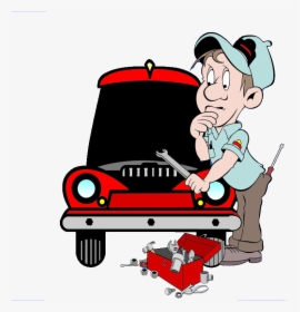 Cartoon Auto Car Repair - Car Repair Cartoon, HD Png Download, Transparent PNG