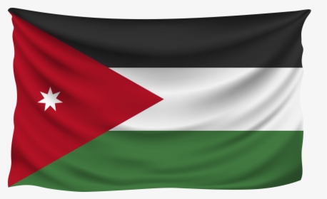Jordan Wrinkled Flag Png Transparent Image - Jordan Flag Png High Resolution, Png Download, Transparent PNG