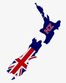Flag Map Of New Zealand - Transparent New Zealand Png, Png Download, Transparent PNG