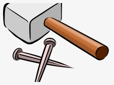 Hummer Clipart Malleability - Cartoon Hammer And Nails, HD Png Download, Transparent PNG