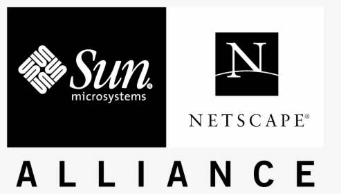 Sun Netscape Alliance Logo Black And White - Graphic Design, HD Png Download, Transparent PNG
