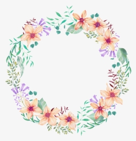This Backgrounds Is Rich Flower Garland Cartoon Transparent - Cartoon Transparent Background Flowers, HD Png Download, Transparent PNG