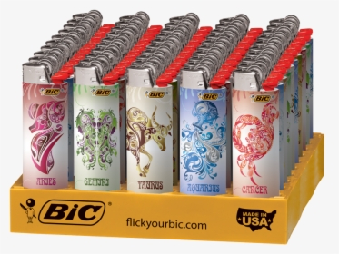Bic Lighters Astrology - Bic Zodiac Lighters, HD Png Download, Transparent PNG
