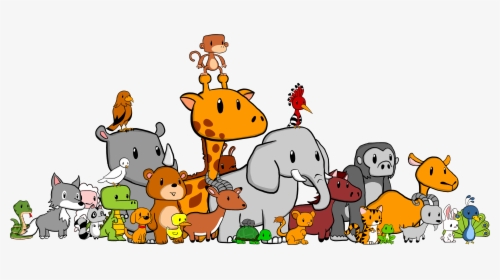 Safari Clipart Animal Kingdom - Cartoon Animals At School, HD Png Download, Transparent PNG