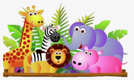Baby Animal Cartoon - Cute Zoo Animals Clipart, HD Png Download, Transparent PNG