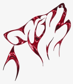 Vermilion Tribal Wolf No Background Clip Arts - Tattoo Drawing Of Wolf, HD Png Download, Transparent PNG